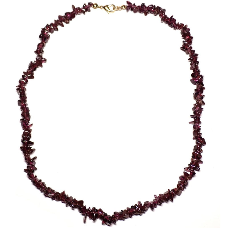 Almandine red garnet necklace India A (baroque pearls) - 45cm