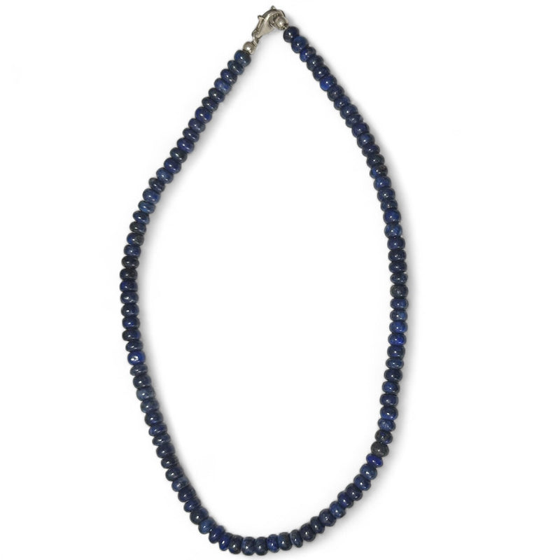 Collier lapis lazuli Afghanistan AA (perles bouton) - 43cm