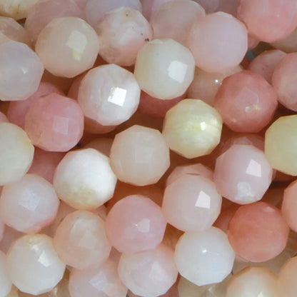 AA Peruvian pink opal necklace (3-4mm faceted beads) - 45cm