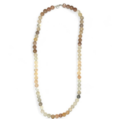 Multicolored Moonstone Necklace India A (7-8mm Balls) - 47cm