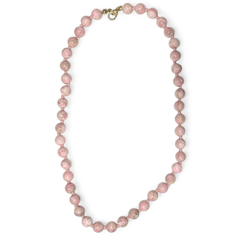 Collier rhodochrosite Pérou A (boules 7-8mm) - 45cm