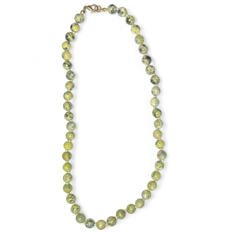 Collier serpentine Pérou A (boules 7-8mm) - 45cm