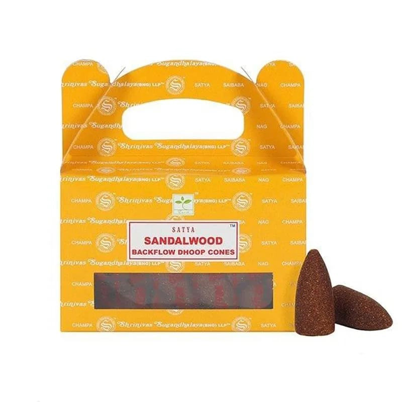 Natural incense cones with sandalwood backflow (box of 24) 