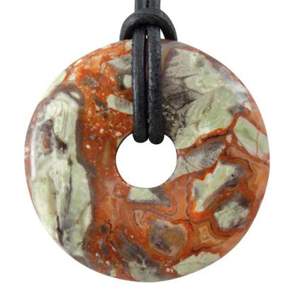 Donut ou PI Chinois rhyolite fleur (4cm)