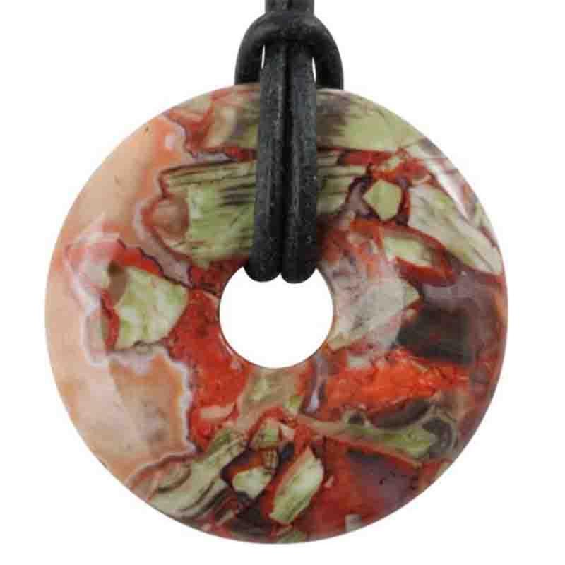 Donut ou PI Chinois rhyolite fleur (4cm)