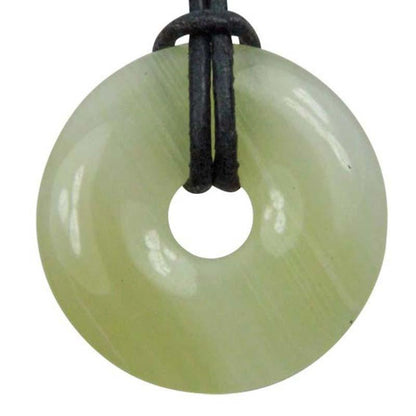 Donut ou PI Chinois aragonite verte (onyx marbre) 3cm