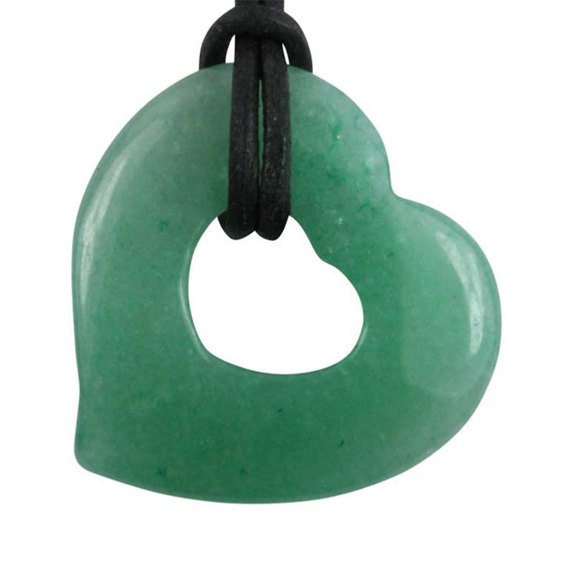 Donut coeur 30mm aventurine verte Brésil A