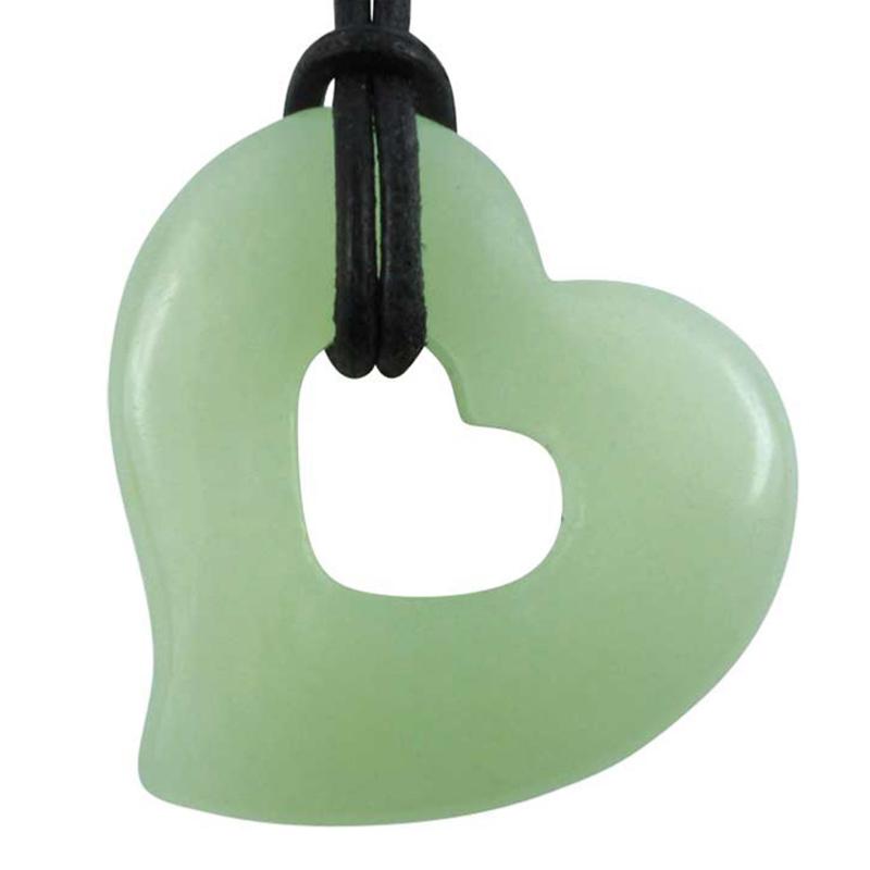 Donut cœur 30mm jade vert de Chine A