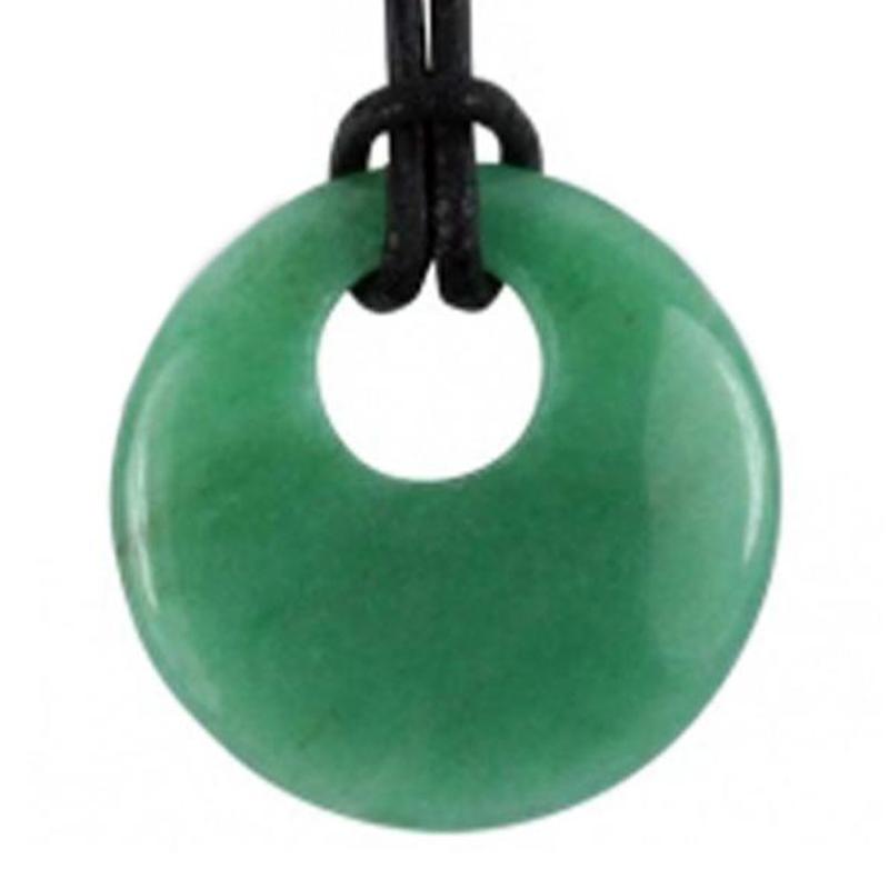 Donut rond 30mm aventurine verte Brésil A