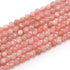 Fil rhodochrosite Argentine AA perles facettées 3-4mm