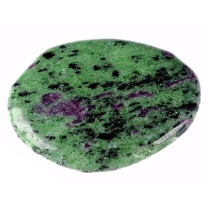 Ruby pebble on zoisite Tanzania A