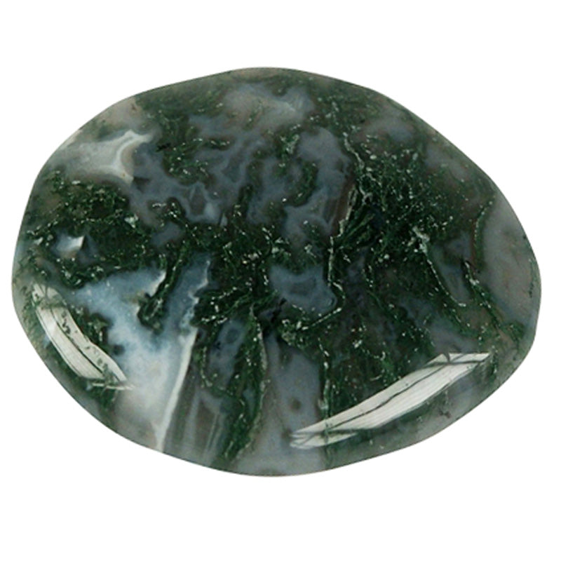 Moss agate pebble Brazil A