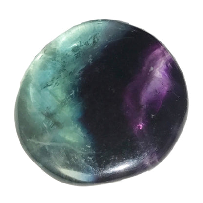 Multicolored fluorite pebble China A