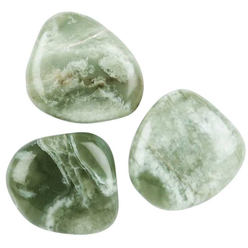 Green jade pebble from China A