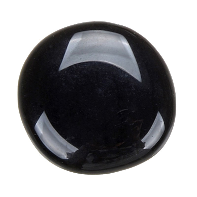 Black obsidian pebble Mexico A