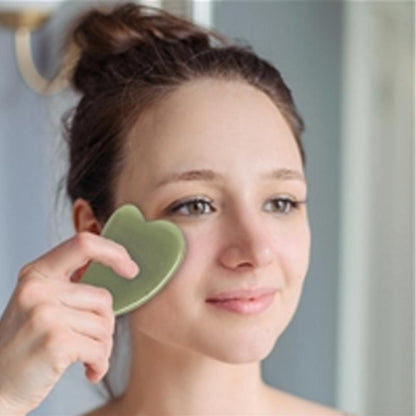 Gua Sha jade vert du Canada (néphrite) A 80mm