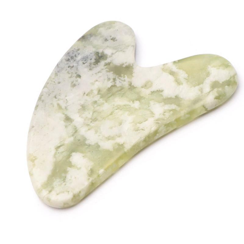 Gua Sha jade vert de Chine A 80mm