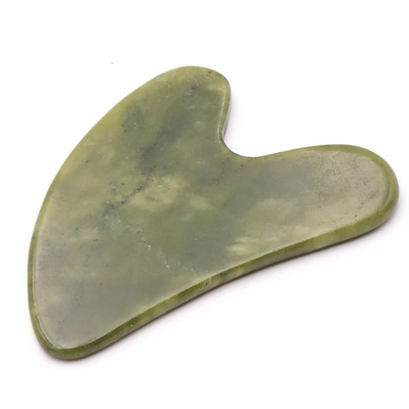 Gua Sha jade vert du Canada (néphrite) A 80mm