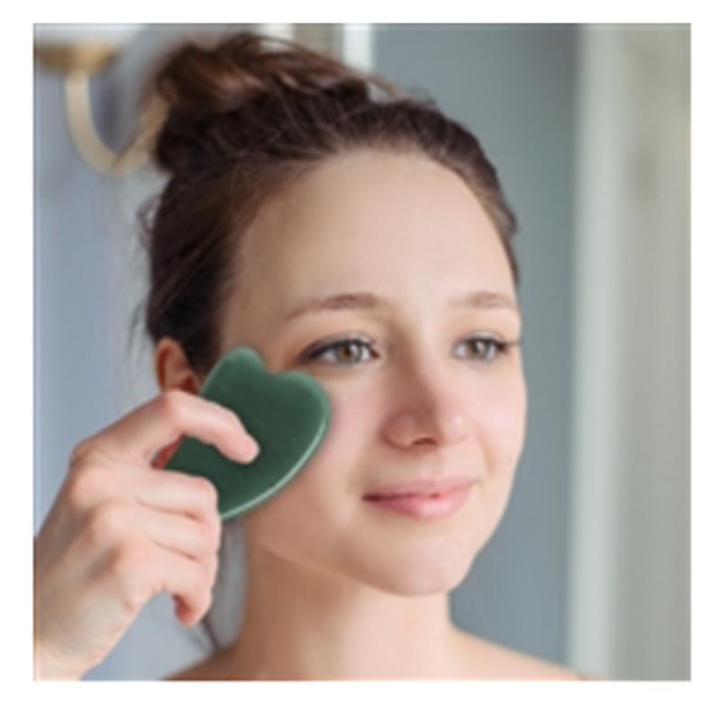 Gua Sha plume aventurine verte Brésil A 110mm