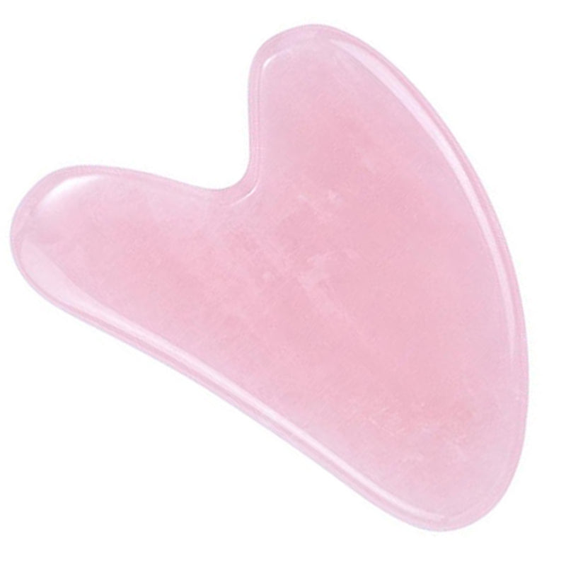 Gua Sha coeur quartz rose Brésil A 80mm