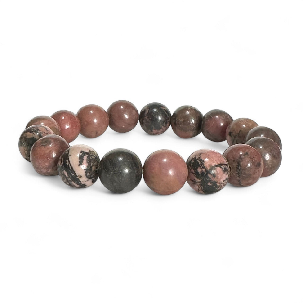 Bracelet rhodonite Madagascar AB (boules 12mm)