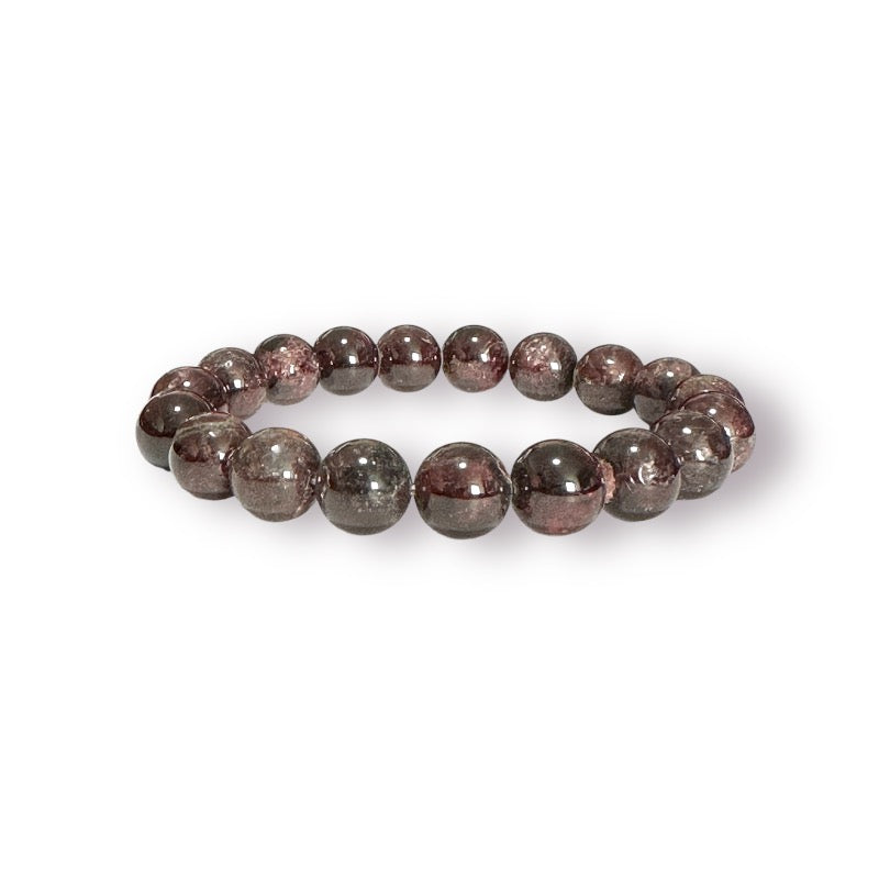 Bracelet grenat rouge almandin Pakistan A (boules 10mm)