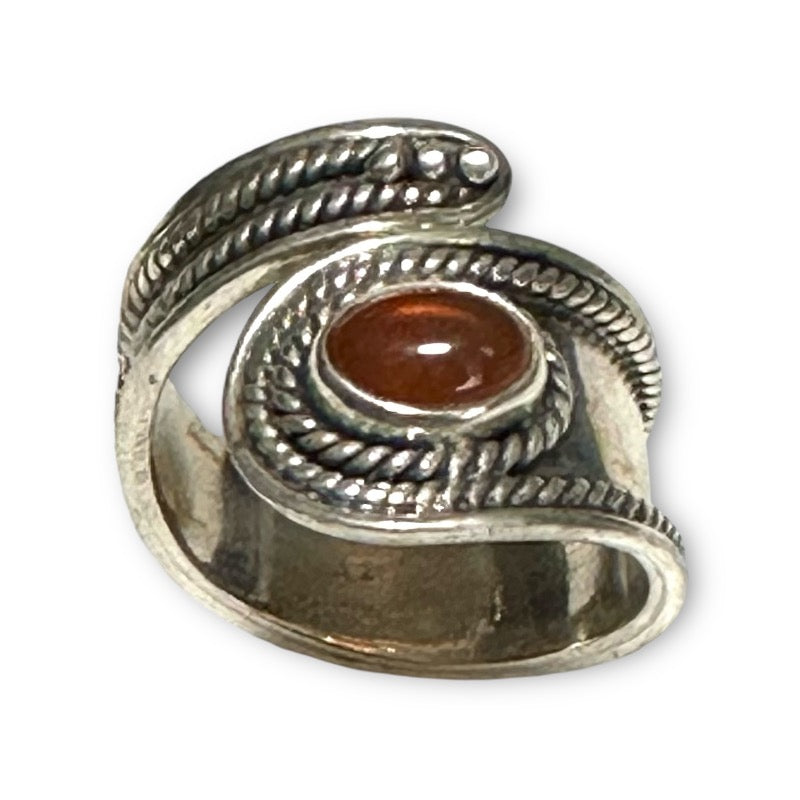 Carnelian ring Brazil A silver 925