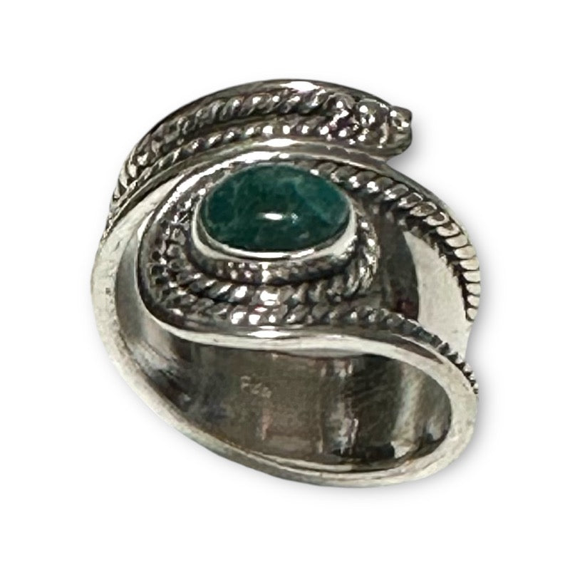 925 silver chrysocolla ring