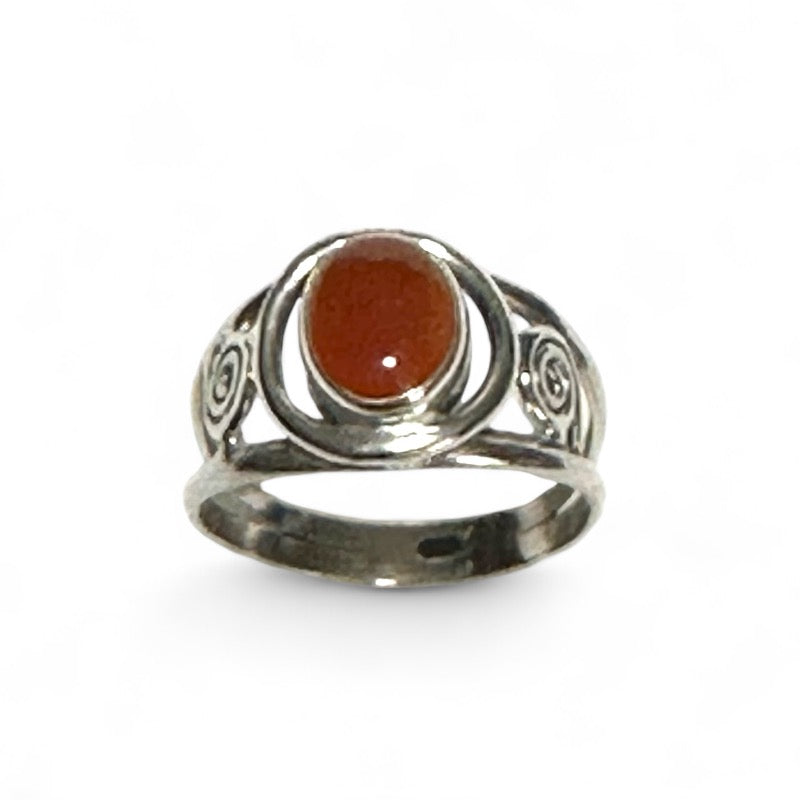 925 silver carnelian ring