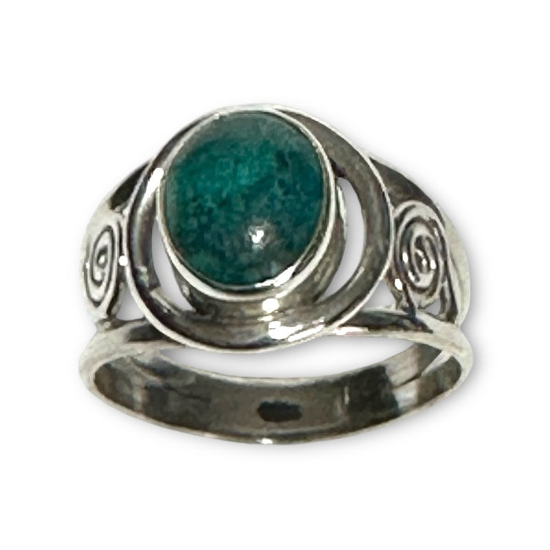 925 silver chrysocolla ring