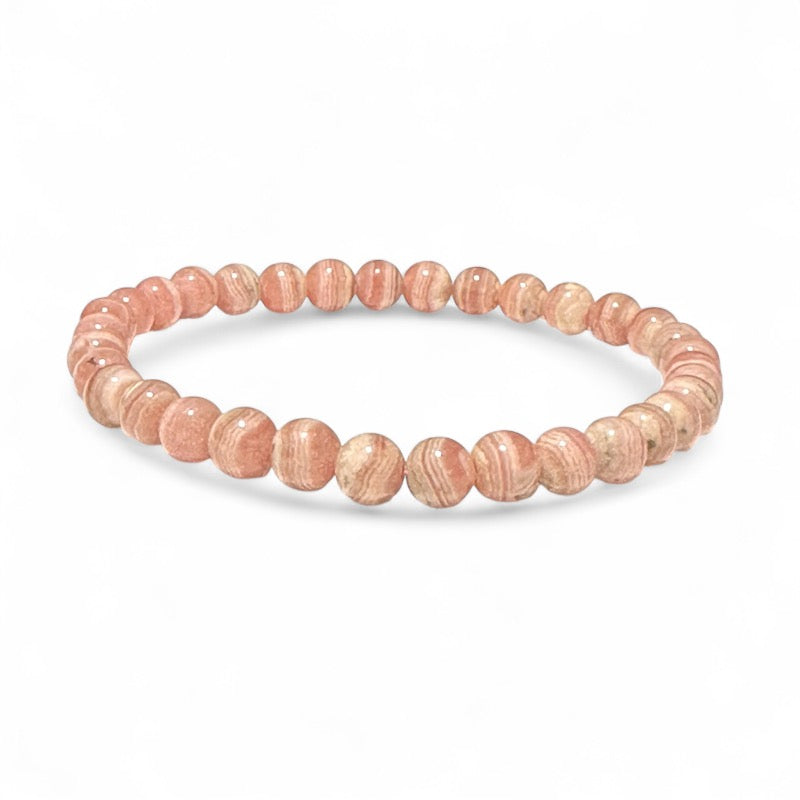 Bracelet rhodochrosite Argentine AA (boules 5,5-6,5mm)