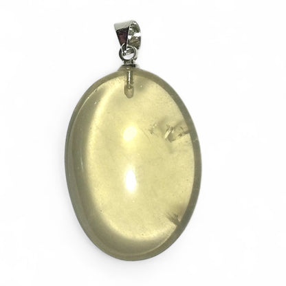 Natural citrine pendant tumbled stone 925 silver buckle