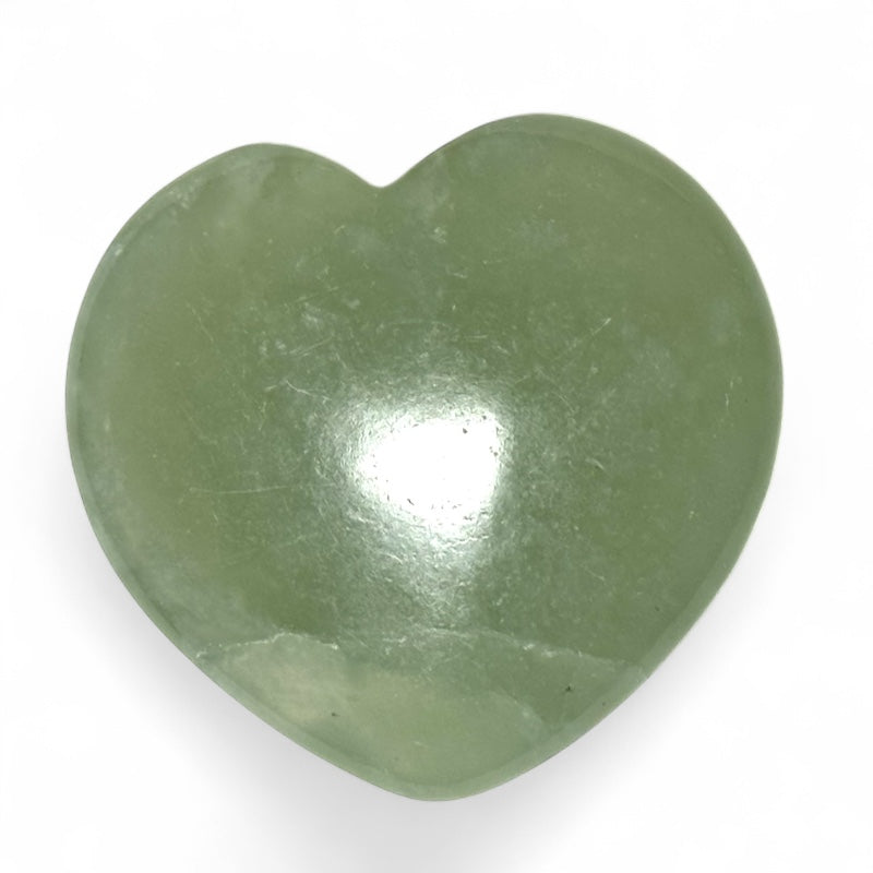 Green jade heart from China A 40mm