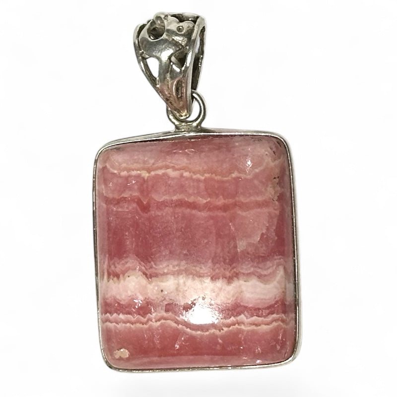 Pendentif rhodochrosite Argentine AAA argent 925