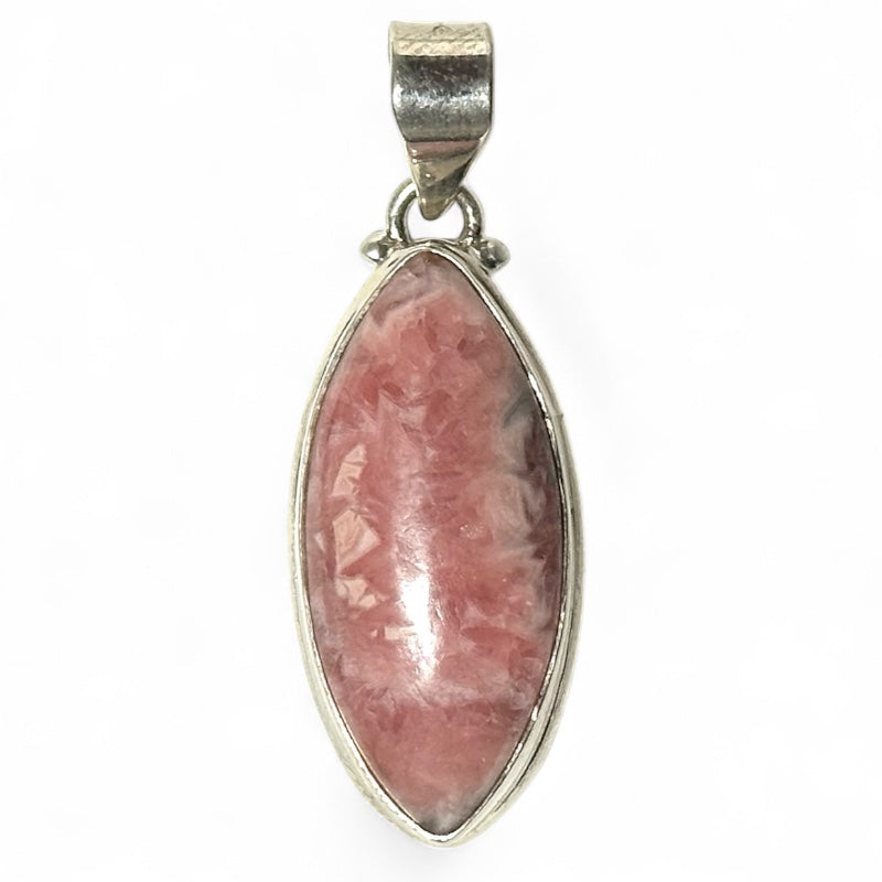 Pendentif rhodochrosite Argentine AAA argent 925