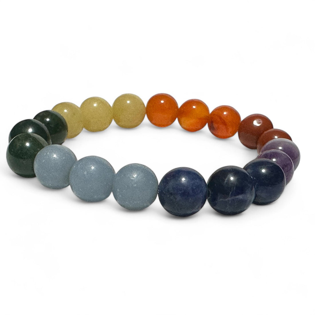 Bracelet 7 chakras A  (boules de 7-8mm)