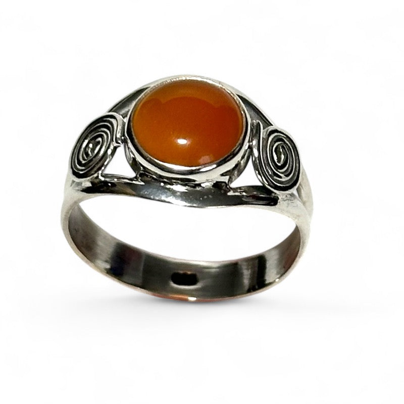 925 silver carnelian ring