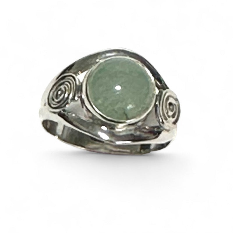 Bague aventurine verte Brésil AA argent 925