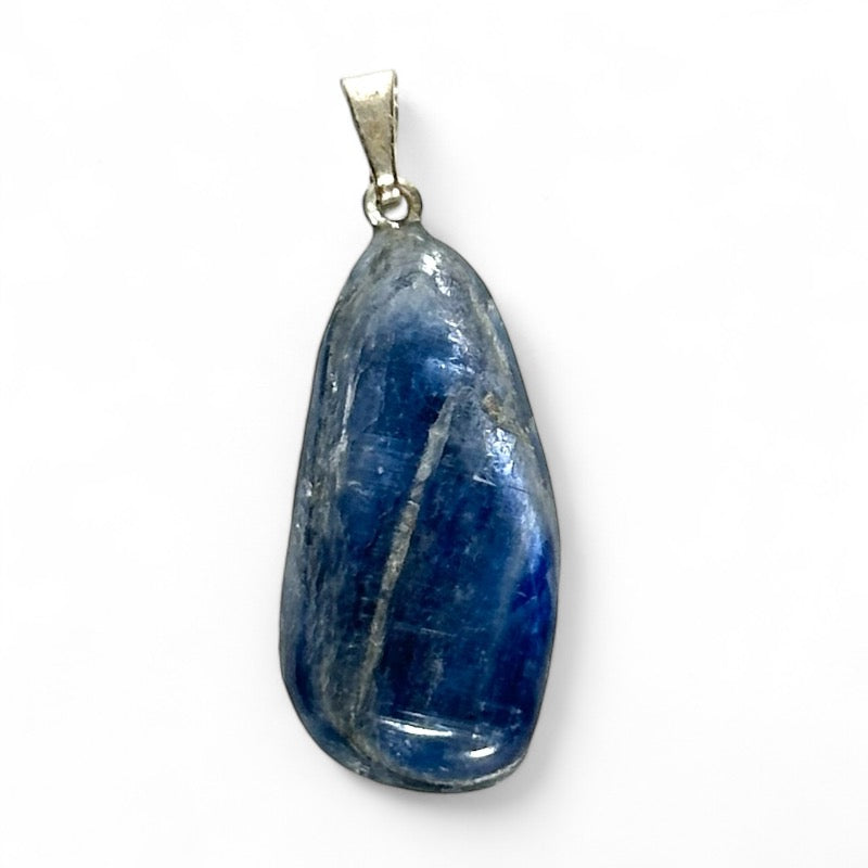 Dumortierite pendant Namibia With rolled stone 925 silver buckle