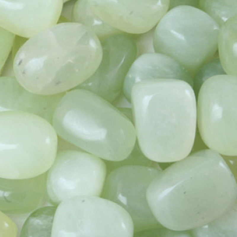 Chinese green jade A (tumbled stone)