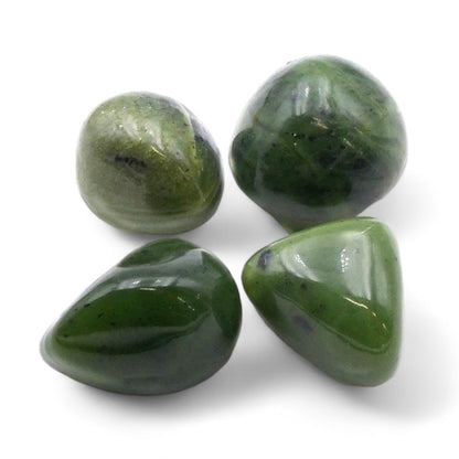 Canadian green jade (nephrite) A (tumbled stone)