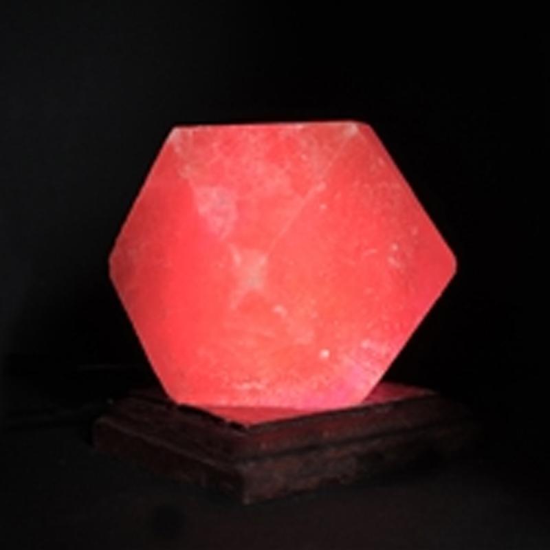 Lampe de sel Himalaya naturel &quot;Diamant&quot;  LED 9cm (800g)