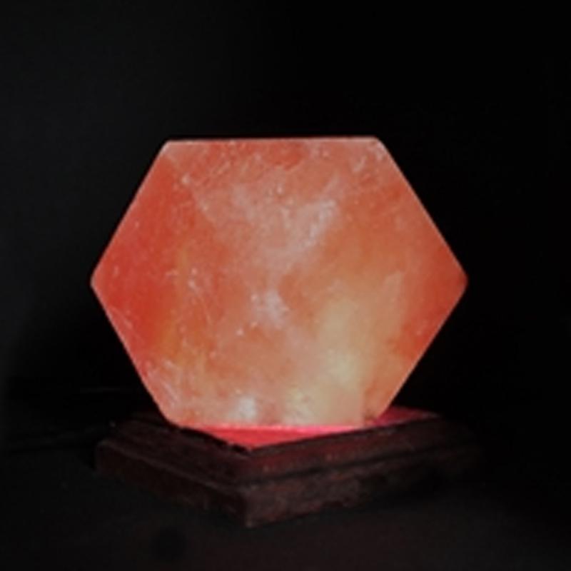 Lampe de sel Himalaya naturel &quot;Diamant&quot;  LED 9cm (800g)