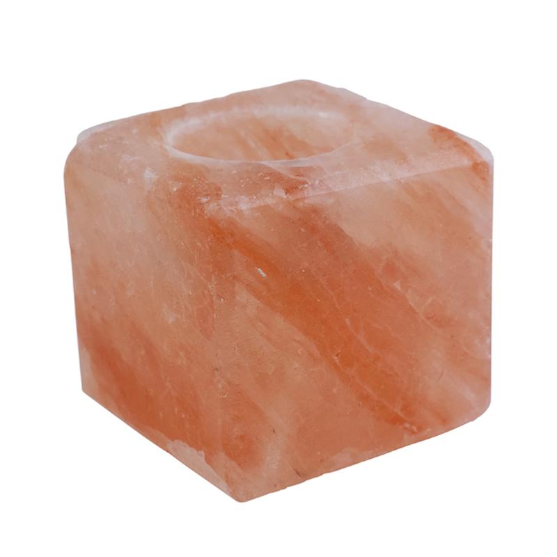 Lampe de sel Himalaya naturel &quot;Cube&quot; 12cm (1,5kg)