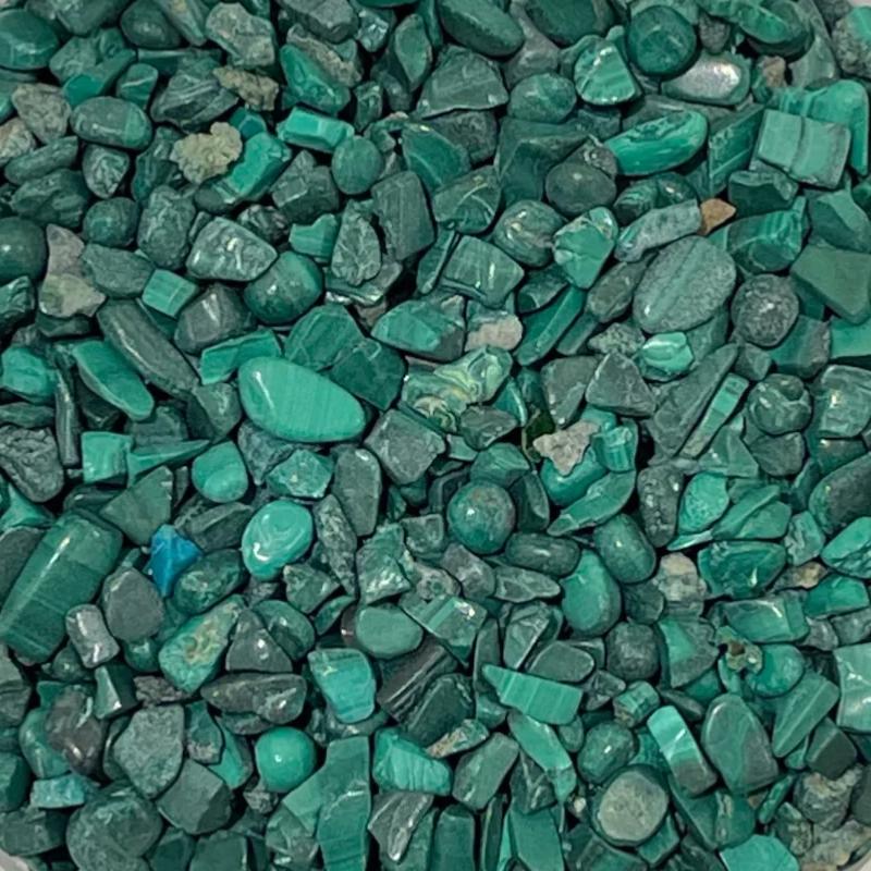 Lot malachite Congo  (mini-pierre roulée XS) - 50g