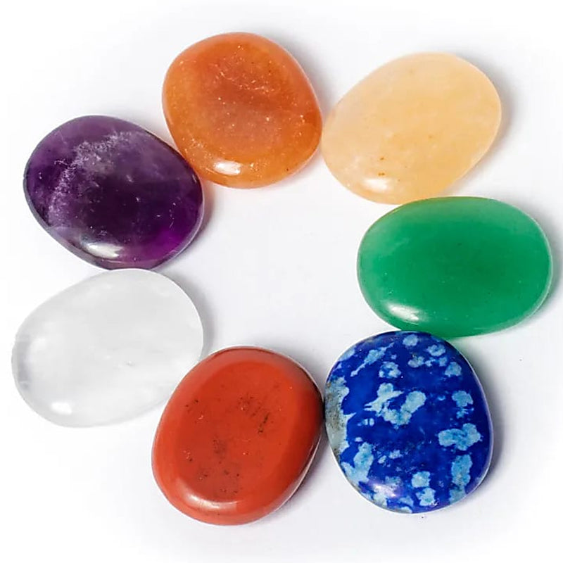 Set of 7 chakra thumb stones