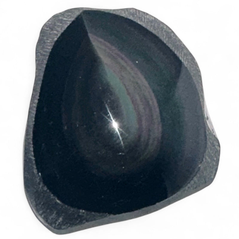 Obsidiana corazón ojo celeste México AA 50-60mm