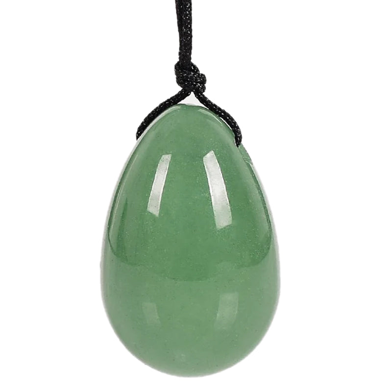 Yoni egg green aventurine Brazil A 30-40mm