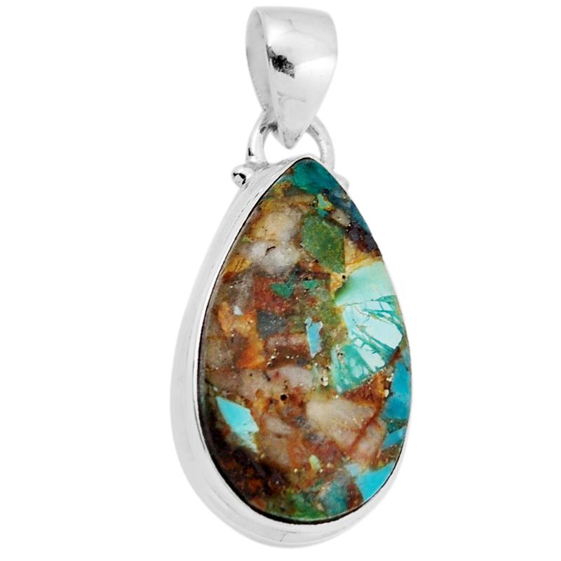 Pendentif turquoise Royston Nevada AA argent 925