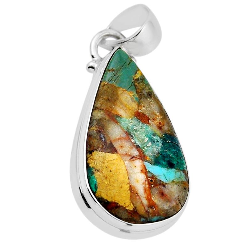 Pendentif turquoise Royston Nevada AA argent 925